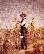 William Sidney Mount Long Island Farmer Husking Corn oil painting